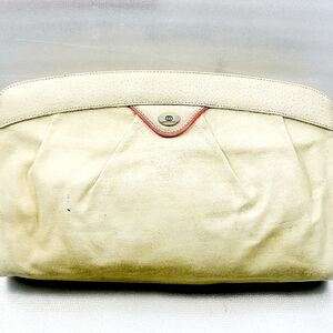 Gucci Canvas Leather Clutch Bag